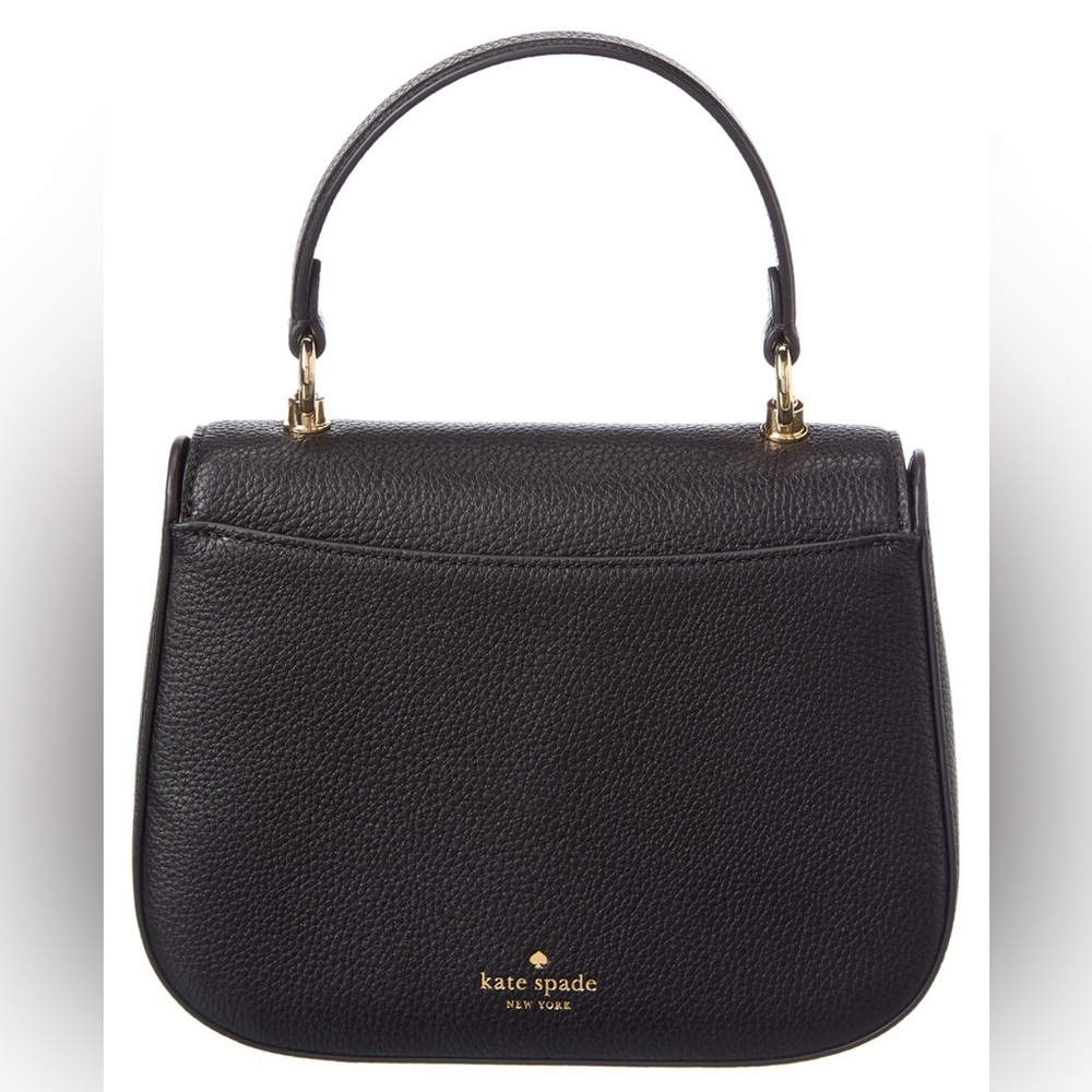 Traded - Kate Spade New York Kyla Black Pebbled Leather Saddle Bag Crossbody NWT - Picture 3 of 7